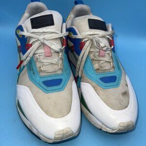 Puma Mirage Tech Game White Multicolor Green Blue Mens 382170 01 Size 10.5